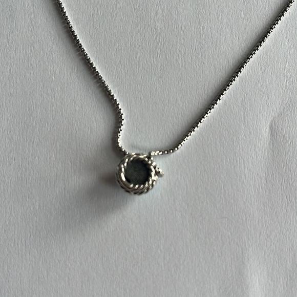 David Yurman Silver Necklace with Turquoise Pendant - Picture 5 of 5